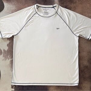 Speedo White Tee with Black Contrast Stitching ~ XXL